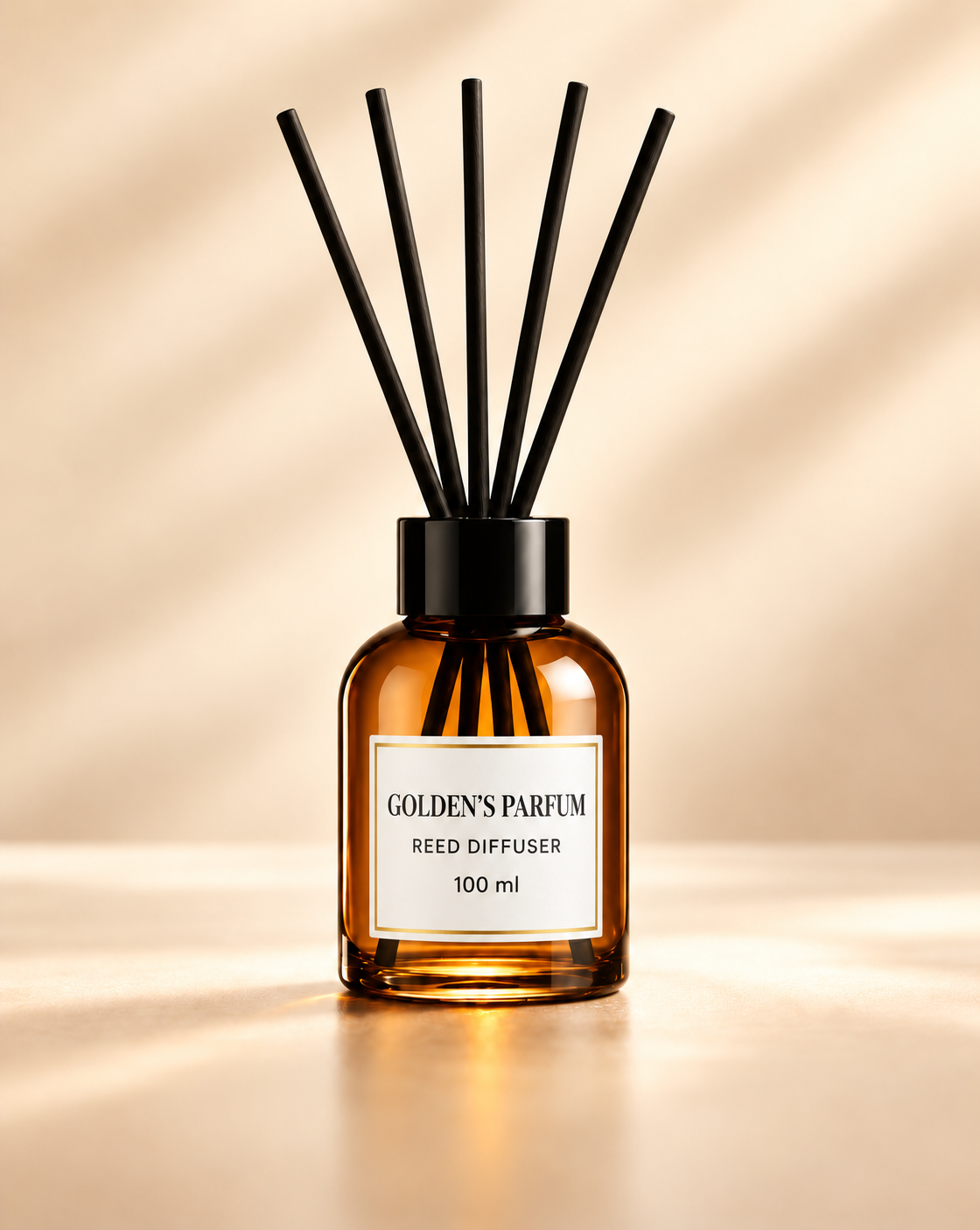 Golden’s Parfum Reed Diffuser 100 ml me stiker të bardhë